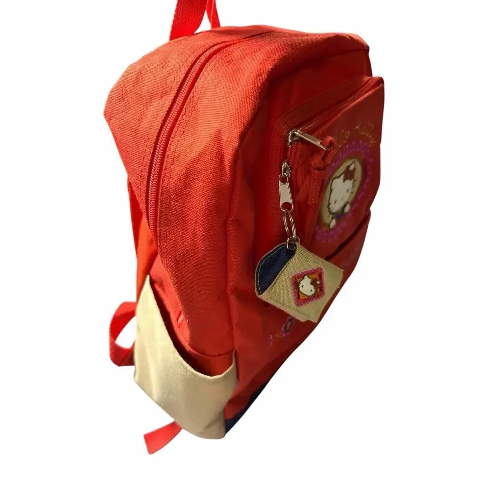 Vintage Hello Kitty Sanrio Red Backpack NWT Floral Embroidery Purse